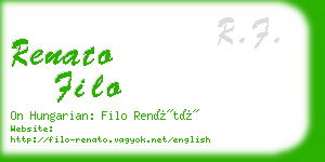 renato filo business card